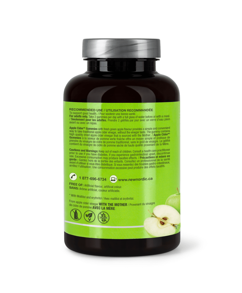 Apple Cider™ Vinegar Gummies SugarFree & Vegan ACV New Nordic Canada
